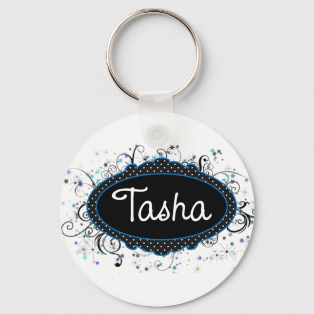 Tasha Nameplate Keychain (Front)