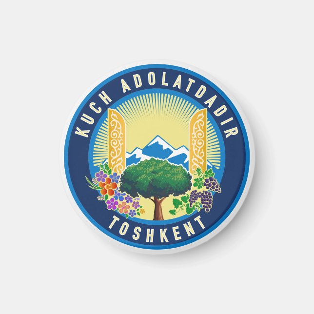 Tashkent city seal, Uzbekistan Magnet (Front)