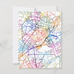 Tashkent Uzbekistan City Map Postcard