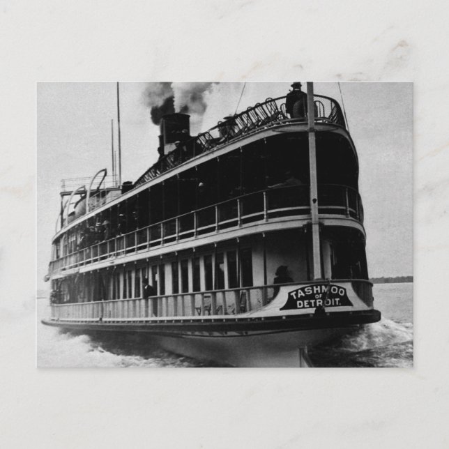 Tashmoo from Detroit - Vintage Stern Shot Postcard (Front)