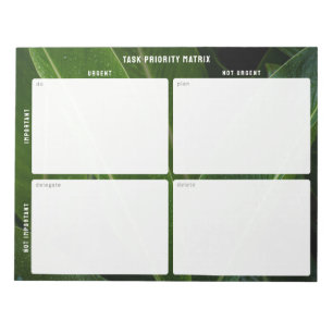 Task Priority and planner Matrix  (nature) Notepad