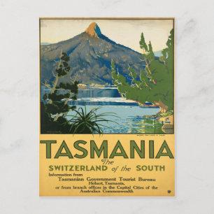 Tasmania Australia Vintage Travel Poster Postcard
