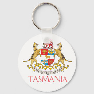 Tasmania coat of arms keychain