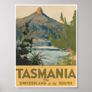 Tasmania, Switzerland of the South Vintage Travel Poster