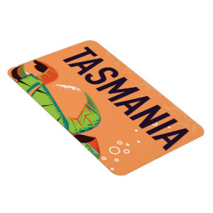 Tasmania vintage travel poster. magnet
