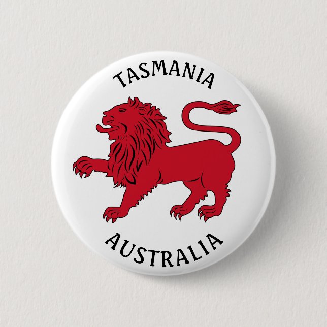 Tasmanian Badge (Australia) 2 Inch Round Button (Front)