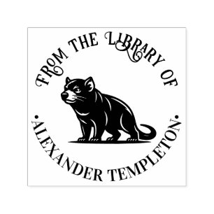 Tasmanian Devil Australia Library Book Name #1P Self-inking Stamp