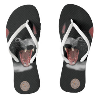 Tasmanian Devil by Chrissy Wild Flip Flops