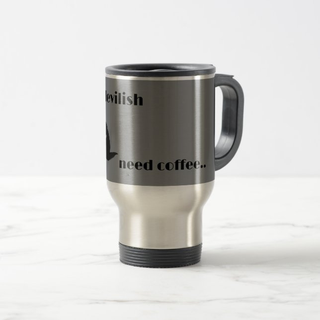 Tasmanian devil coffee travel mug (Front Right)