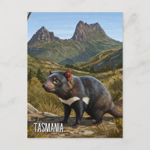 Tasmanian Devil Cradle Mountain Travel Postcard