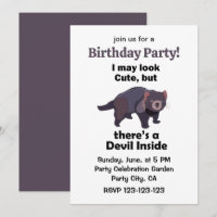 Tasmanian Devil Cute Devil Inside Funny Birthday