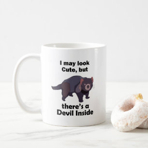 Tasmanian Devil Cute Devil Inside Funny Marsupial Coffee Mug