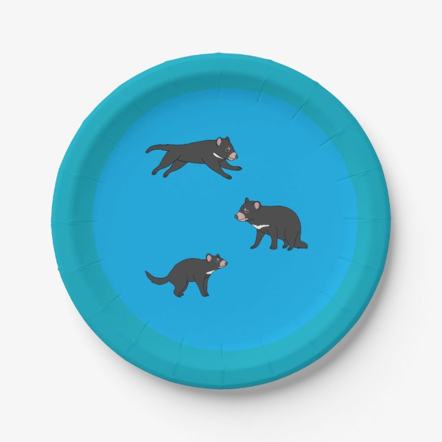 Tasmanian Devil  Paper Plate (Front)