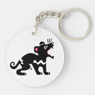 Tasmanian DEVIL - Wildlife- Endangered animal -  Keychain