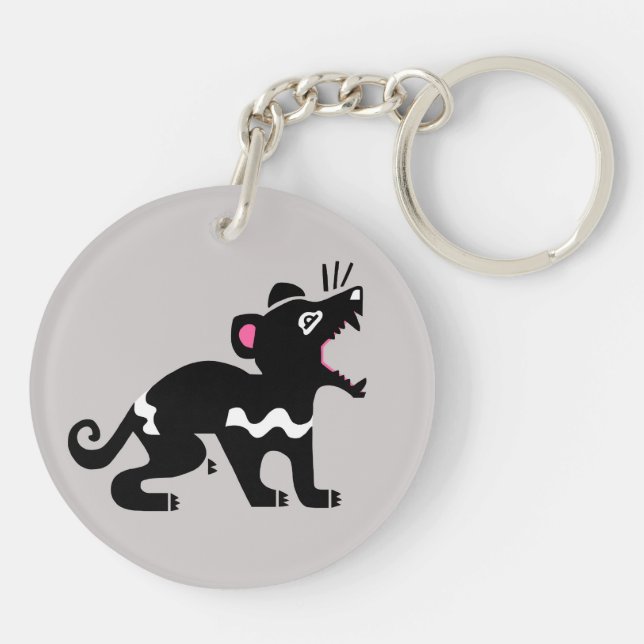 Tasmanian DEVIL - Wildlife - Marsupial - Nature Keychain (Back)