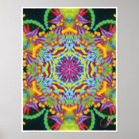 Tasmanie Cinétique Collage Kaleidoscope Poster