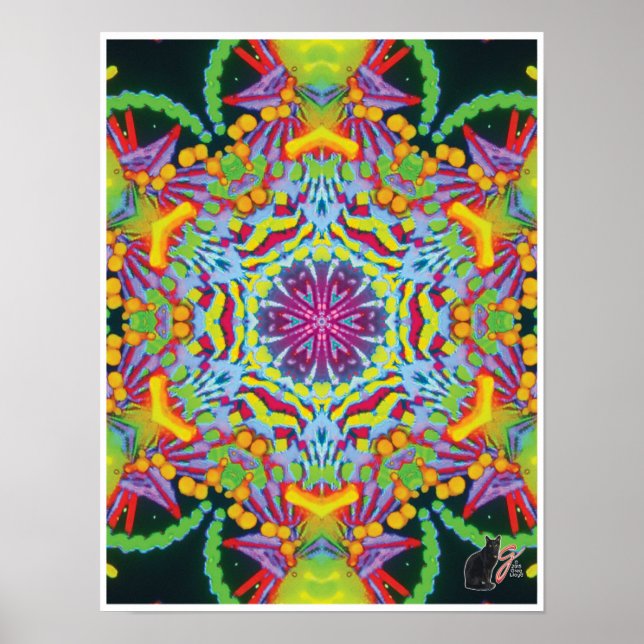 Tasmanie Cinétique Collage Kaleidoscope Poster (Devant)