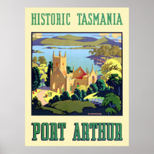 Tasmanie historique Port Arthur Poster vintage 193