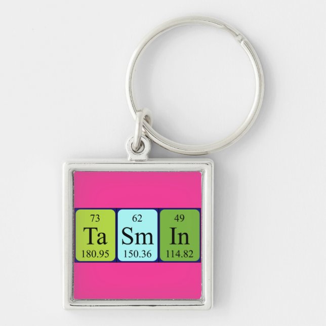 Tasmin periodic table name keyring (Front)