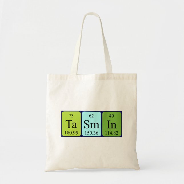 Tasmin periodic table name tote bag (Front)