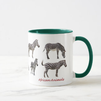 TASSE アフリカの動物のマグカップ