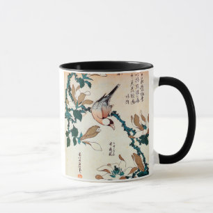 Tasse 文 鳥 北 と separrow et Kobushi, Hokusai 斎
