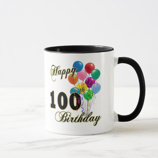 Tasse 100th cadeaux d'anniversaire et habillement (Droite)