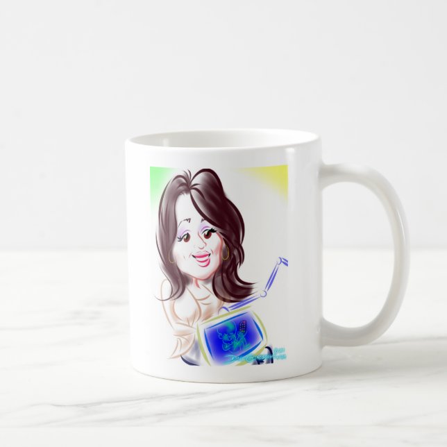 Tasse 11p de caricature de sonogramme (Droite)