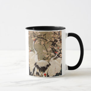 Tasse 15. le 梅花群鶴図, prune de 若冲 se développe et des