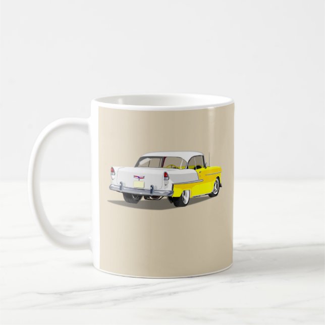 Tasse 1955 de Shoebox - jaune et blanc (Gauche)