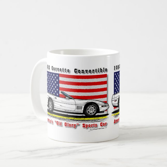 Tasse 1992 de café convertible de Corvette (Devant gauche)