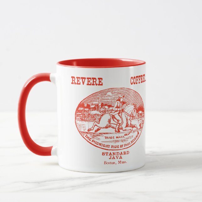 Tasse 19e C. Café Revere de Boston, rouge (Gauche)