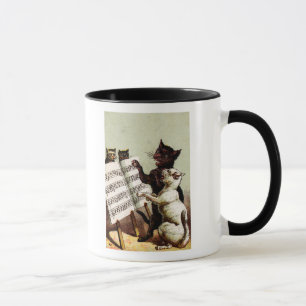 Tasse 19e C. Chats chanteurs