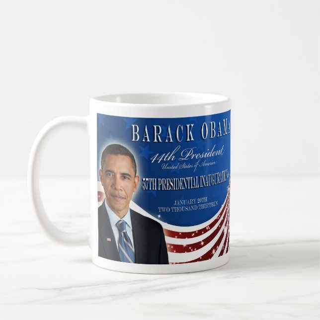 Tasse 2013 commémorative d'inauguration de Barack (Gauche)