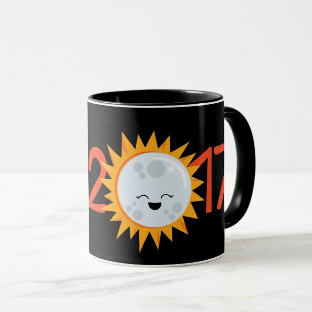 Tasse 2017 d'éclipse solaire de total de lune (Devant droit)
