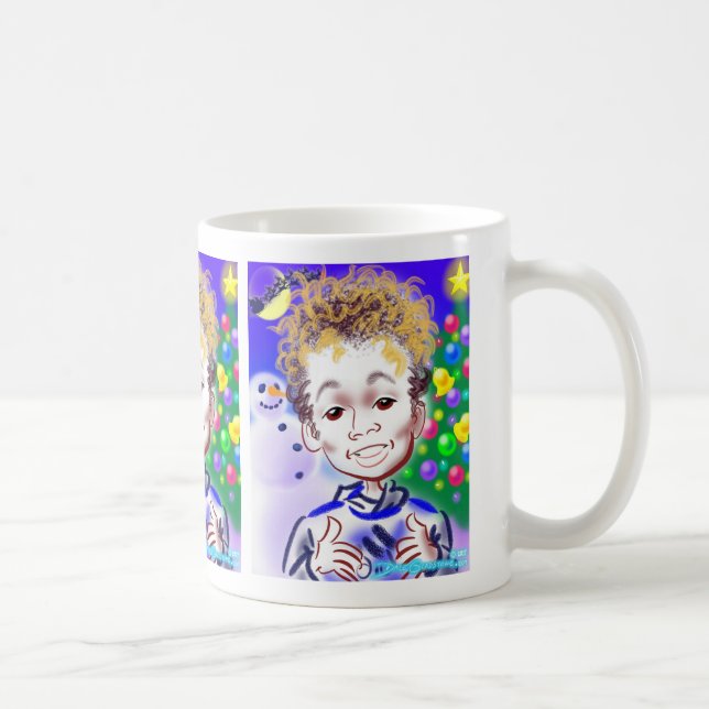 Tasse 2017b de caricature de papa de Noël (Droite)