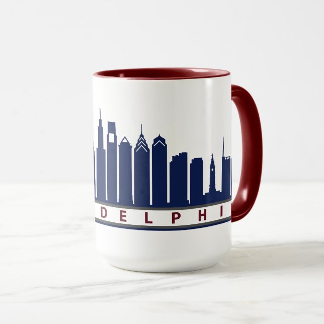 Tasse 2019 d'horizon de Philly dans la marine (Devant droit)