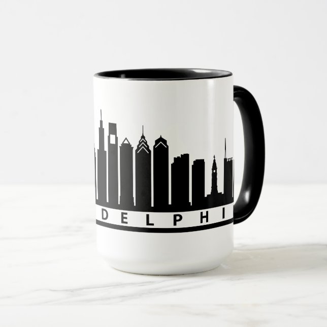 Tasse 2019 d'horizon de Philly dans le noir (Devant droit)