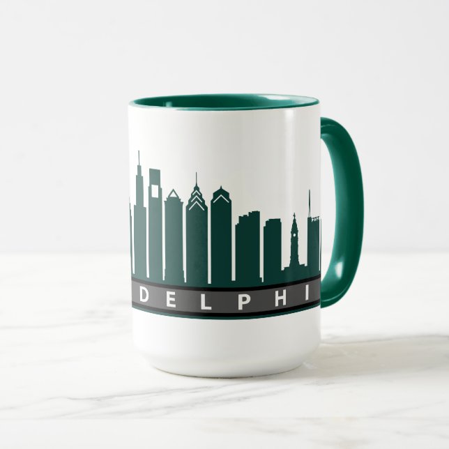 Tasse 2019 d'horizon de Philly en vert (Devant droit)
