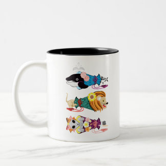 TASSE 2 COULEURS 動物メガホン…魚・猫・女子（リメイク）