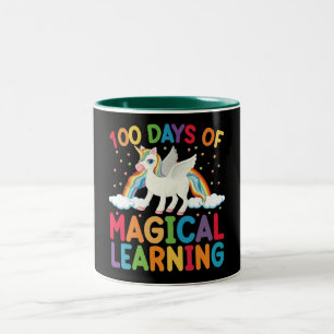 Tasse 2 Couleurs 100 Jours De Magical Learning School Unicorn Girls