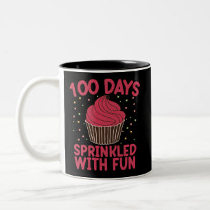Tasse 2 Couleurs 100 Jours Saupoudrés De Fun Cupcake School Girl