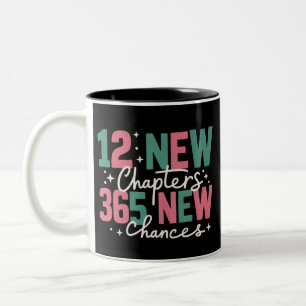 Tasse 2 Couleurs 12 nouveaux chapitres 365 nouvelles chances Inspir