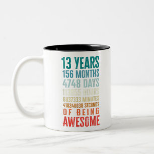 Tasse 2 Couleurs 13 Ans 156 Mois d'être stupéfiant 13e anniversai