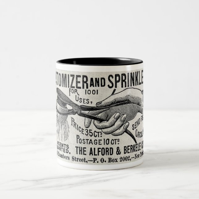 TASSE 2 COULEURS 1886 ATOMIZER / SPRINKLER PUBLICITÉ (Centre)