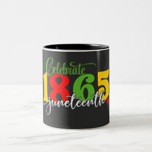 Tasse 2 Couleurs 19 Juin Journée De Souvenir Liberté Noire