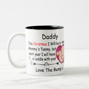 Tasse 2 Couleurs 1er papa de Noël attend la femme enceinte de la bo