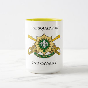 TASSE 2 COULEURS 1ÈRE CAVALRINE SQUADRON 2E 