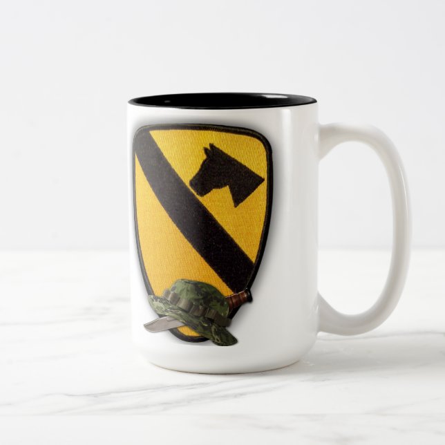 Tasse 2 Couleurs 1re 7e bataillon de cavalerie des anciens combatta (Droit)
