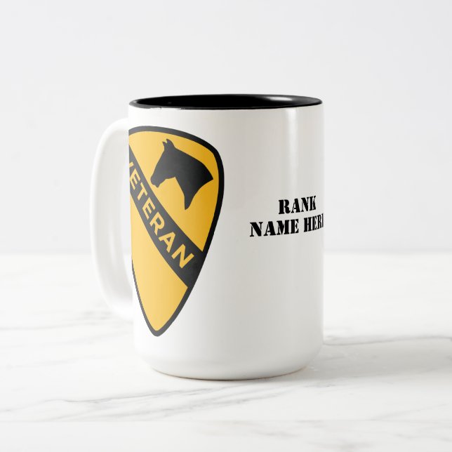 Tasse 2 Couleurs 1re Division de cavalerie - Vétéran (États-Unis) (Devant gauche)